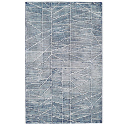 west elm Erased Lines Rug, Blue